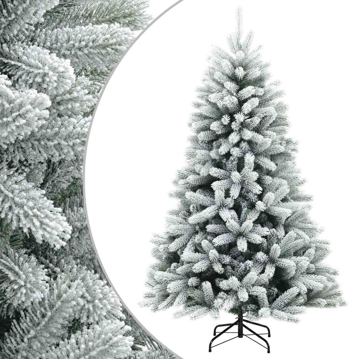 Artificial Hinged Christmas Tree 150 cm PVC and Metal
