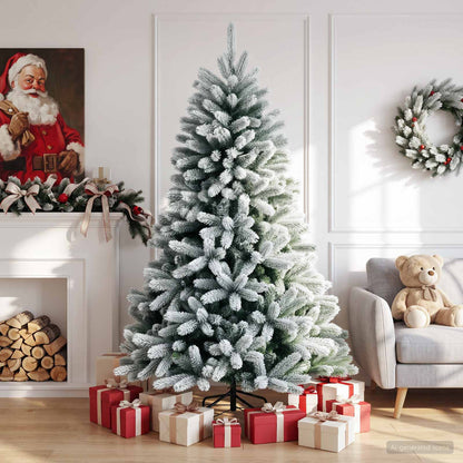 Artificial Hinged Christmas Tree 180 cm PVC and Metal