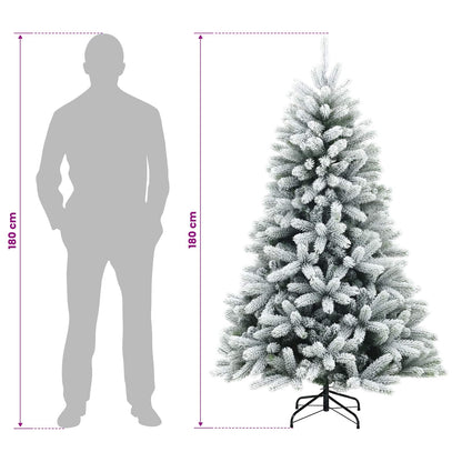 Artificial Hinged Christmas Tree 180 cm PVC and Metal
