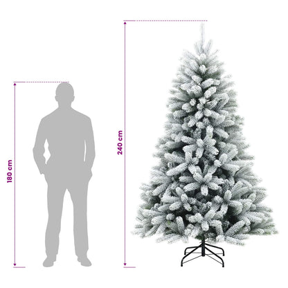 Artificial Hinged Christmas Tree 240 cm PVC and Metal