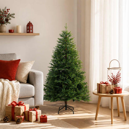 Artificial Hinged Christmas Tree 120 cm PVC and Metal Green