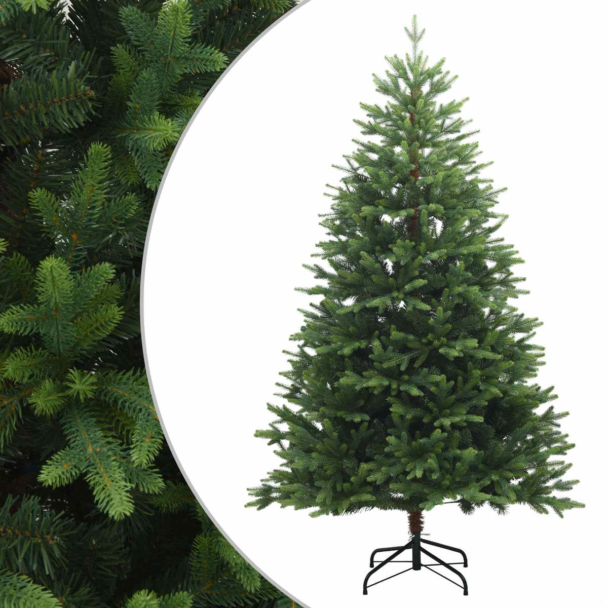 Artificial Hinged Christmas Tree 150 cm PVC and Metal Green