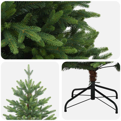 Artificial Hinged Christmas Tree 240 cm PVC and Metal Green
