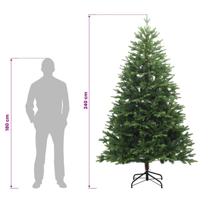 Artificial Hinged Christmas Tree 240 cm PVC and Metal Green