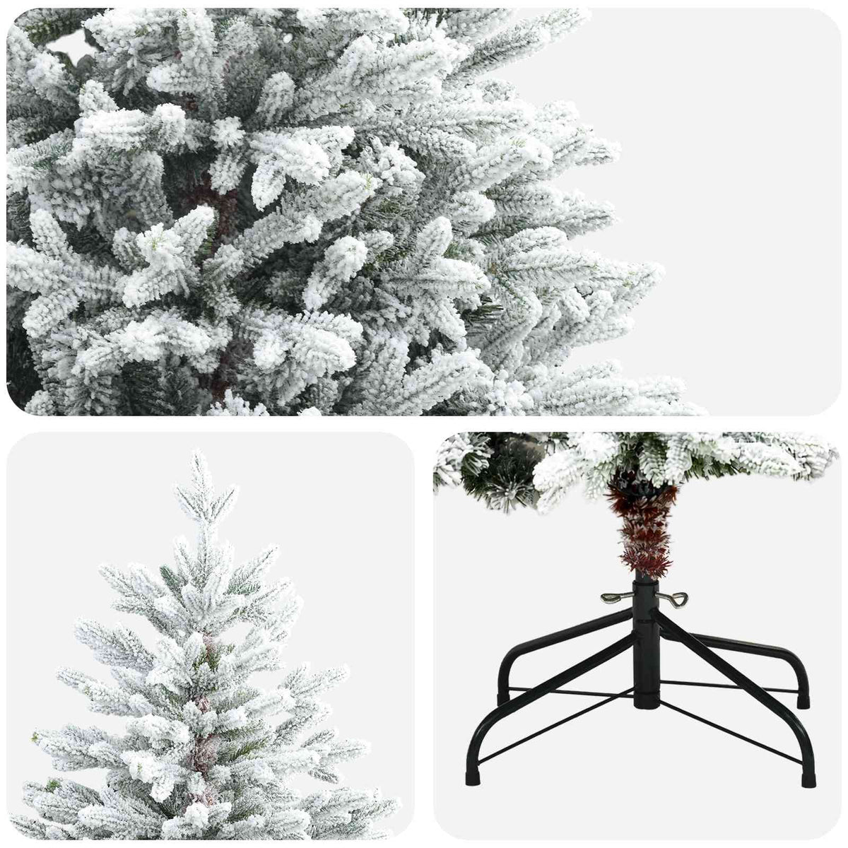 Artificial Hinged Christmas Tree 120 cm PVC and Metal