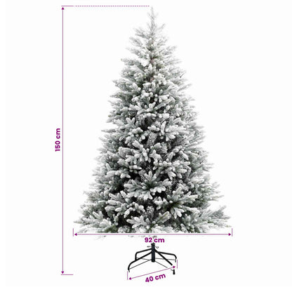 Artificial Hinged Christmas Tree 150 cm PVC and Metal