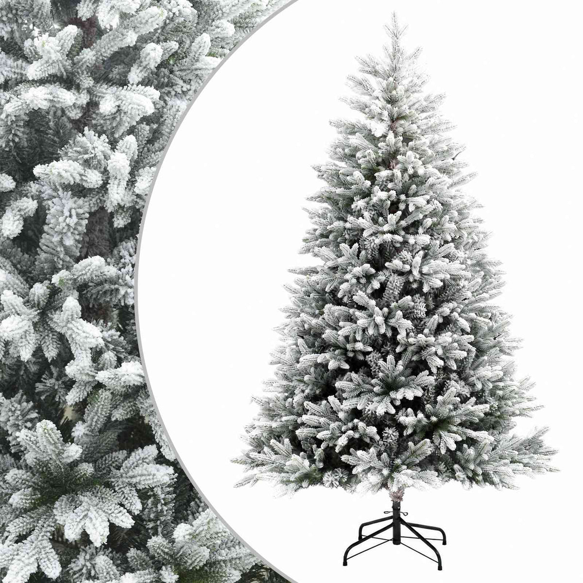 Artificial Hinged Christmas Tree 180 cm PVC and Metal