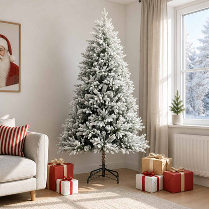 Artificial Hinged Christmas Tree 240 cm PVC and Metal