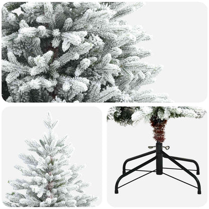 Artificial Hinged Christmas Tree 240 cm PVC and Metal