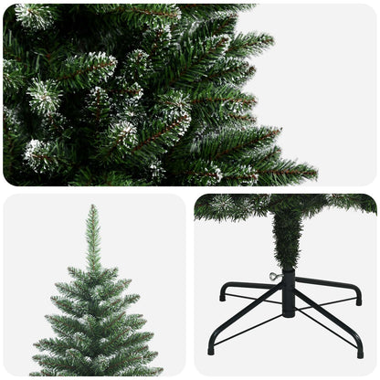Artificial Hinged Christmas Tree 210 cm PVC and Metal Frosted