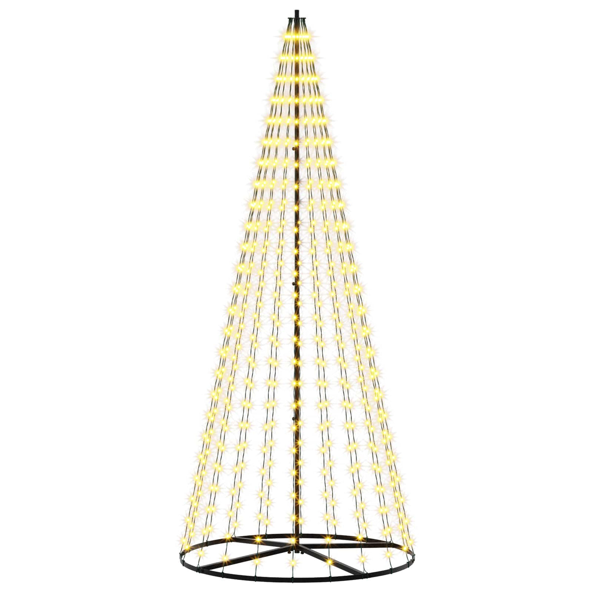 LED Christmas Tree 235 cm 500 LEDs Warm White Steel Black