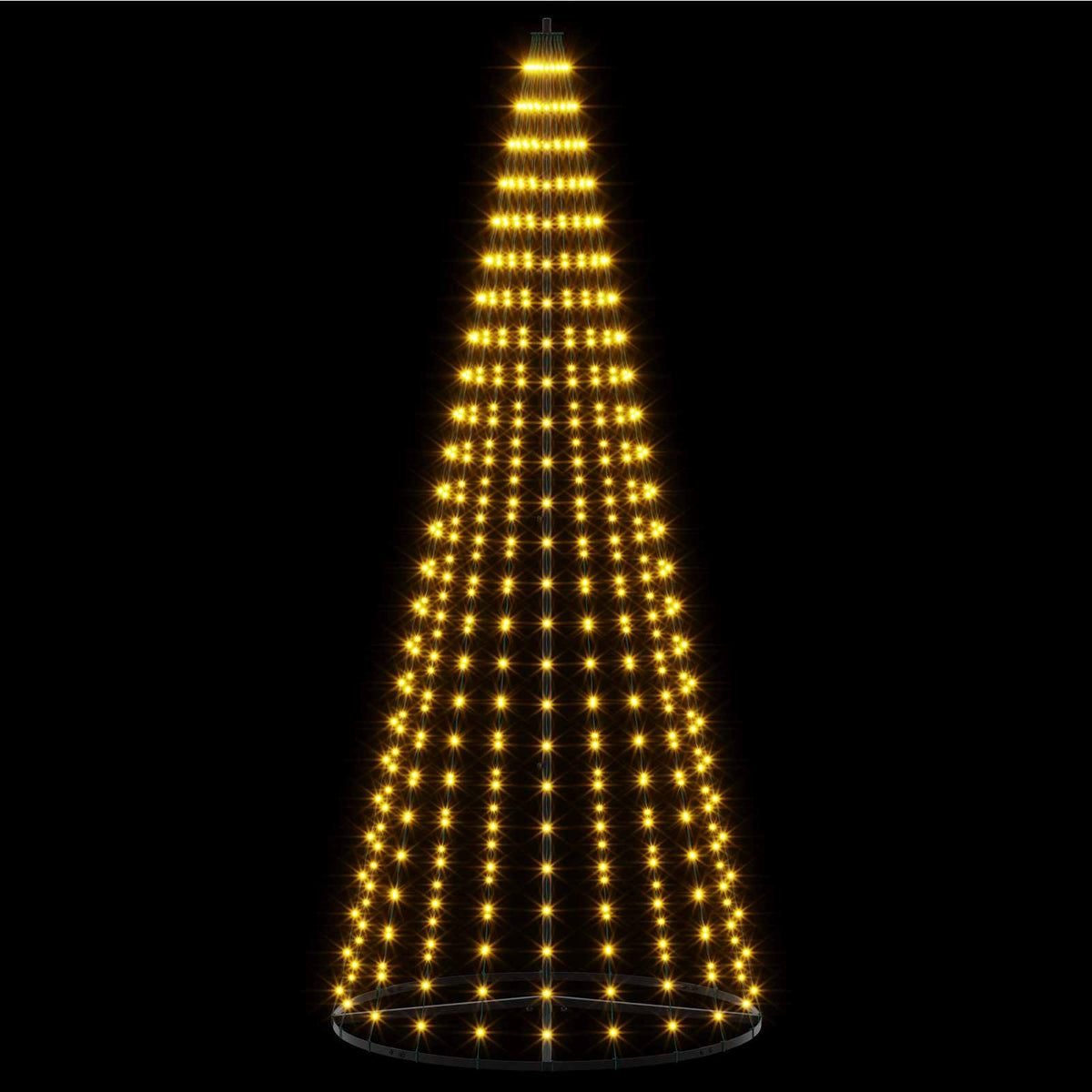 LED Christmas Tree 235 cm 500 LEDs Warm White Steel Black
