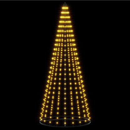 LED Christmas Tree 235 cm 500 LEDs Warm White Steel Black