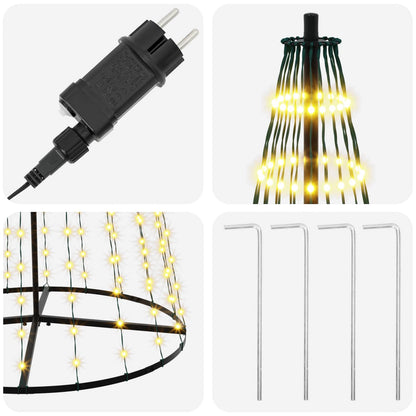LED Christmas Tree 285 cm 744 LEDs Warm White Steel Black