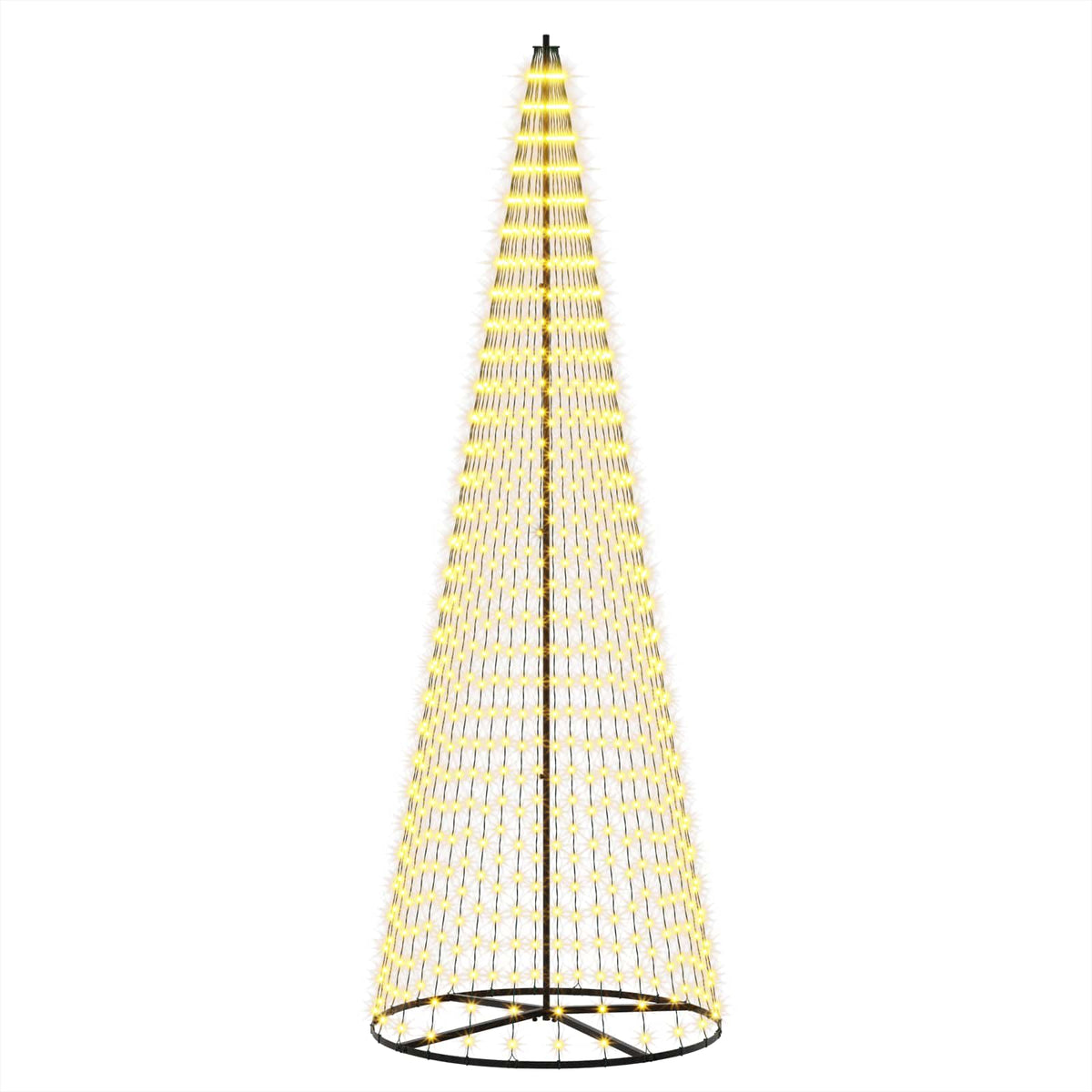 LED Christmas Tree 285 cm 744 LEDs Warm White Steel Black