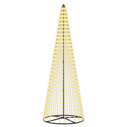 LED Christmas Tree 285 cm 744 LEDs Warm White Steel Black