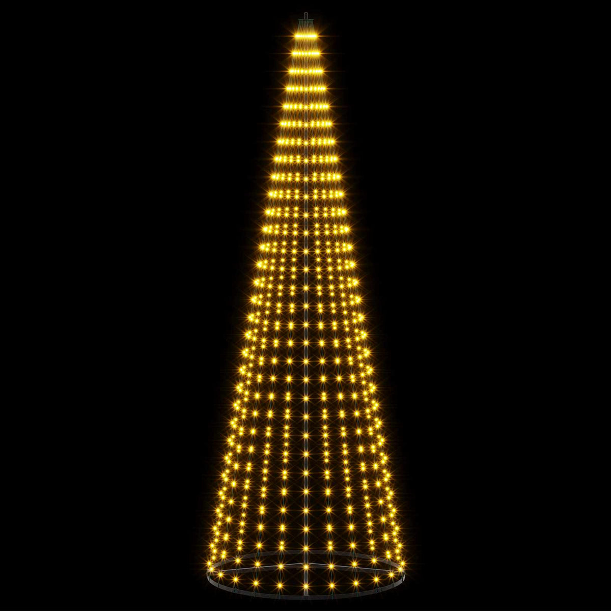 LED Christmas Tree 285 cm 744 LEDs Warm White Steel Black