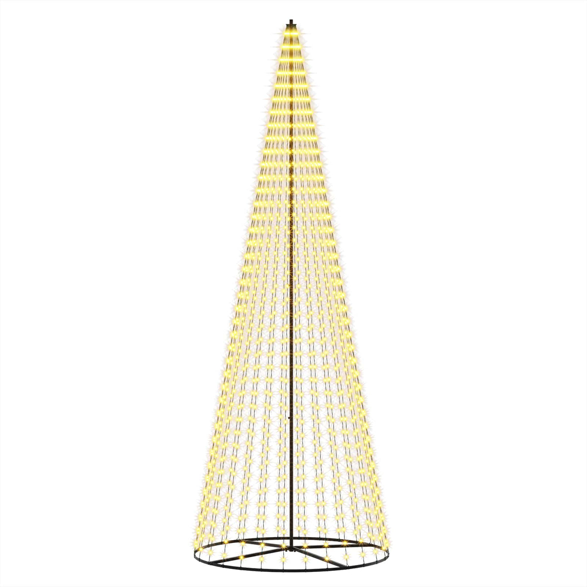 LED Christmas Tree 385 cm 1148 LEDs Warm White Steel Black