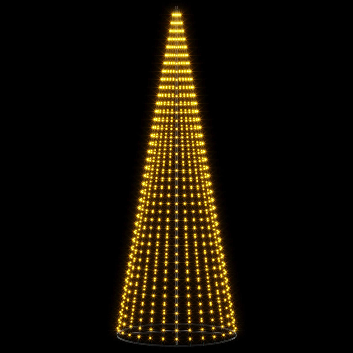 LED Christmas Tree 385 cm 1148 LEDs Warm White Steel Black