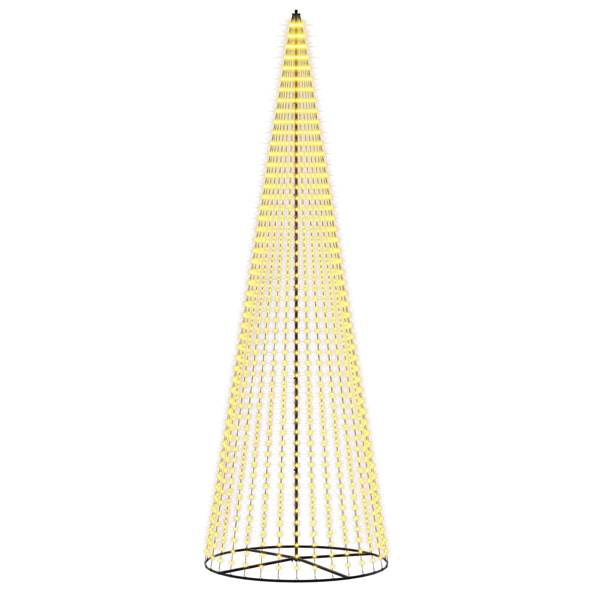 LED Christmas Tree 485 cm 1632 LEDs Warm White Steel Black
