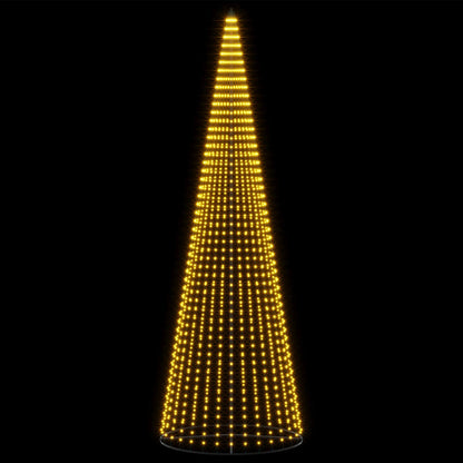 LED Christmas Tree 485 cm 1632 LEDs Warm White Steel Black