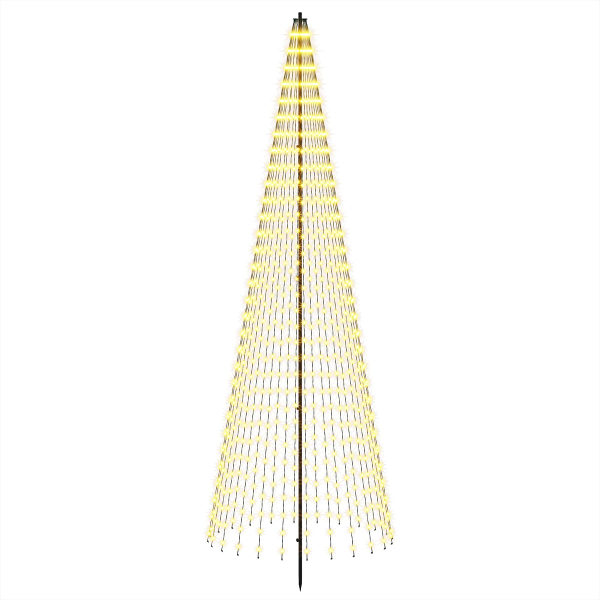 LED Christmas Tree 285 cm 744 LEDs Warm White Steel Black