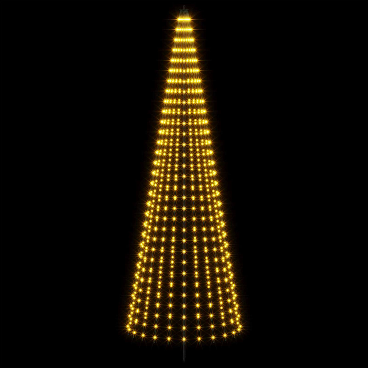 LED Christmas Tree 285 cm 744 LEDs Warm White Steel Black