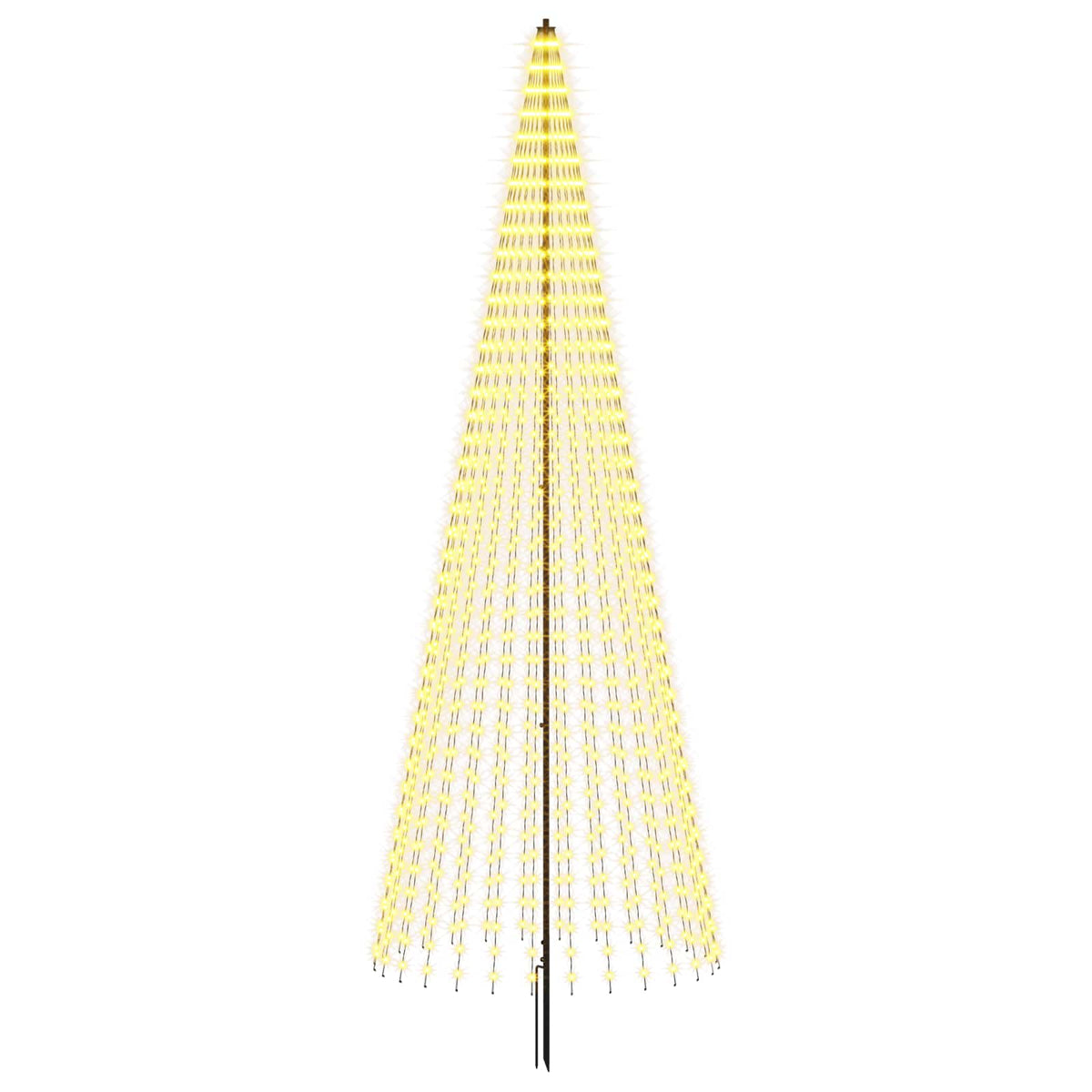 LED Christmas Tree 385 cm 1148 LEDs Warm White Steel Black