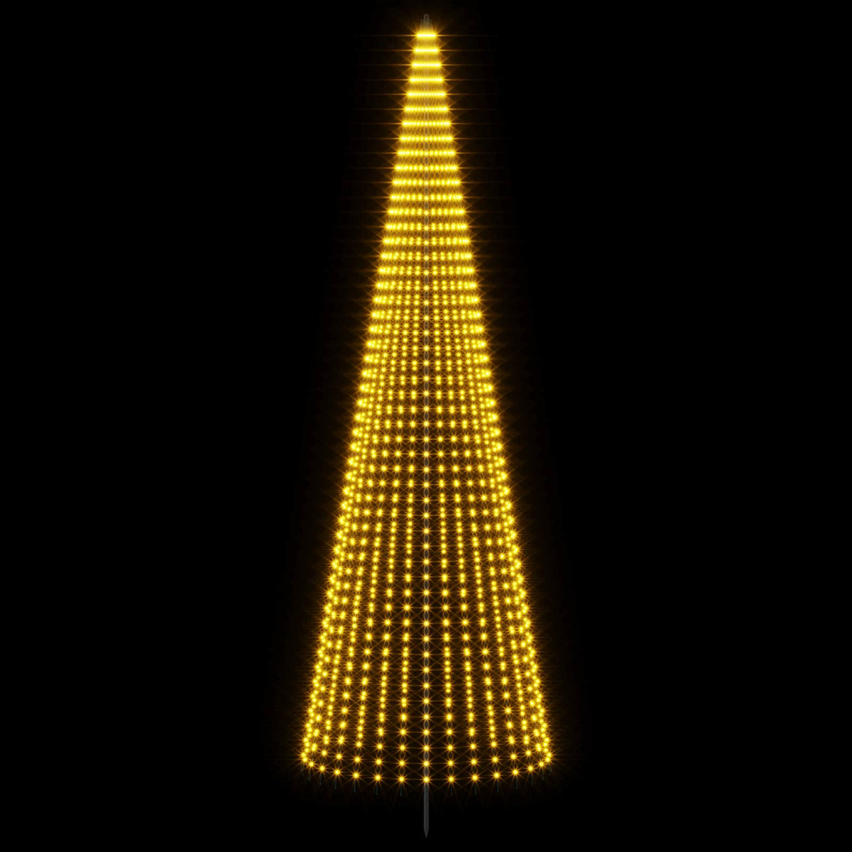 LED Christmas Tree 485 cm 1632 LEDs Warm White Steel Black