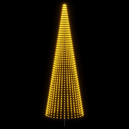 LED Christmas Tree 485 cm 1632 LEDs Warm White Steel Black