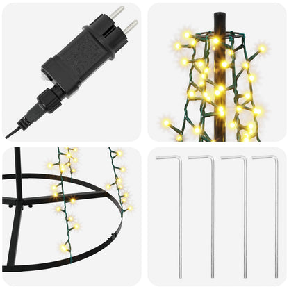 LED Christmas Tree 165 cm 540 LEDs Warm White Steel Black