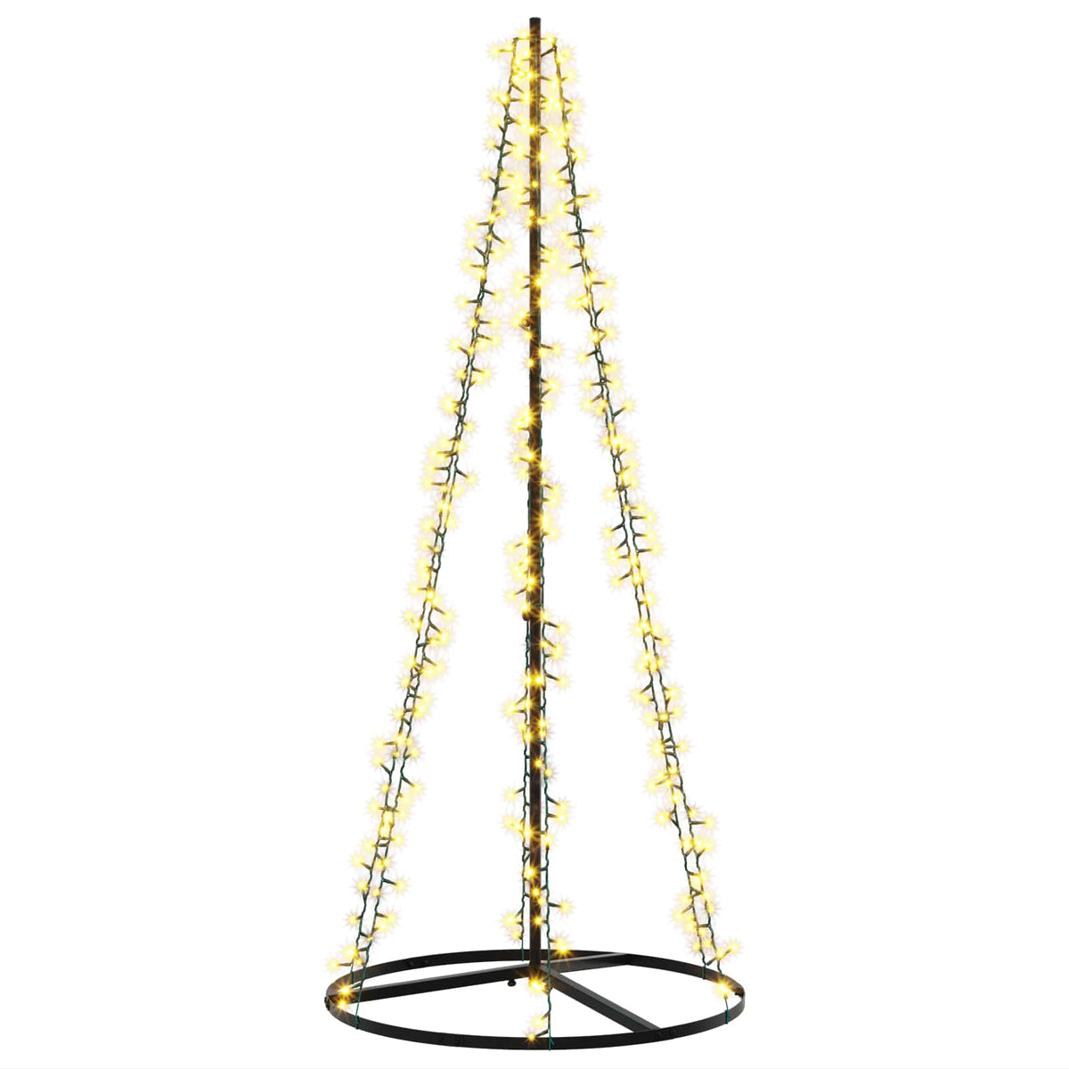 LED Christmas Tree 165 cm 540 LEDs Warm White Steel Black