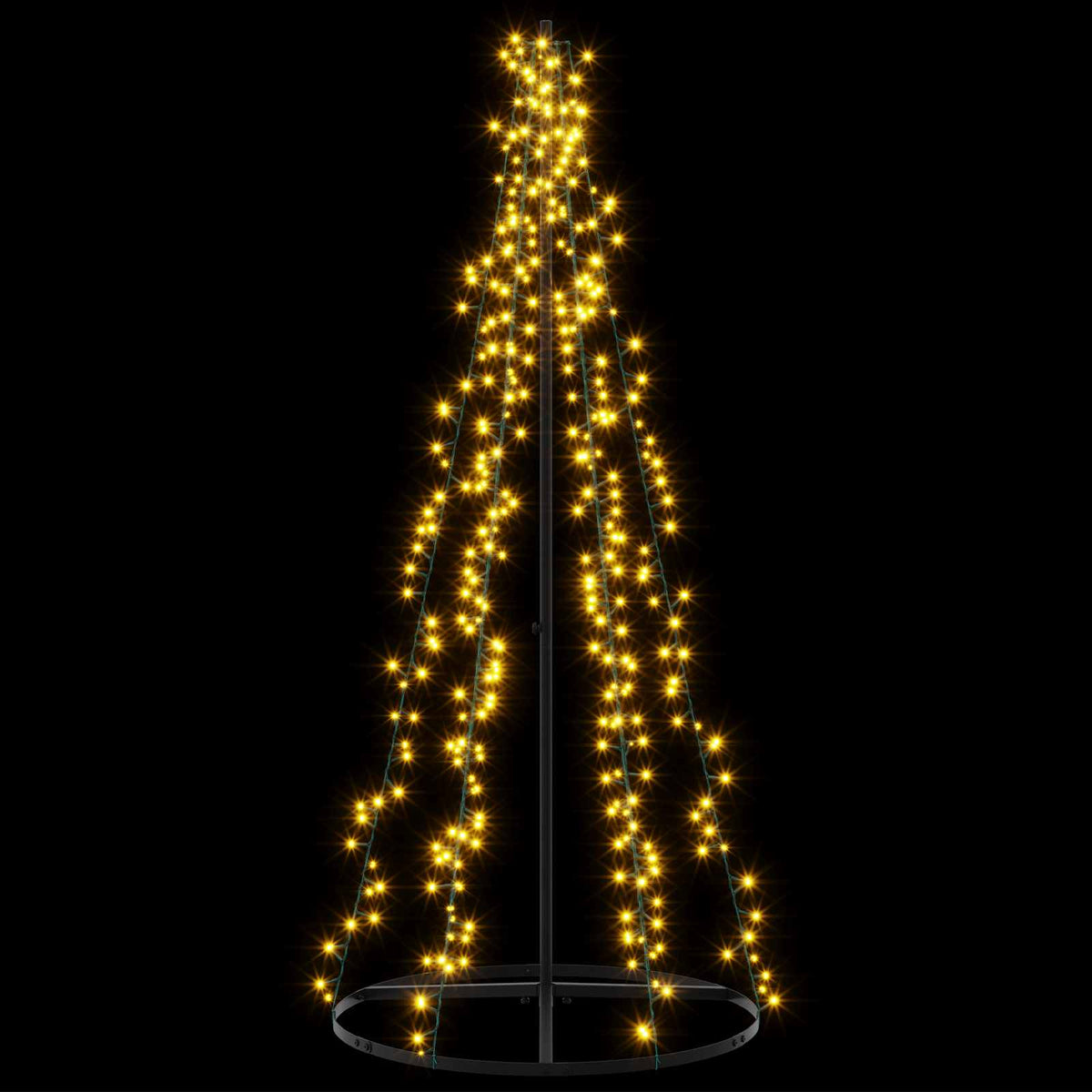 LED Christmas Tree 165 cm 540 LEDs Warm White Steel Black