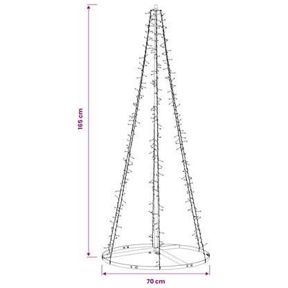 LED Christmas Tree 165 cm 540 LEDs Warm White Steel Black