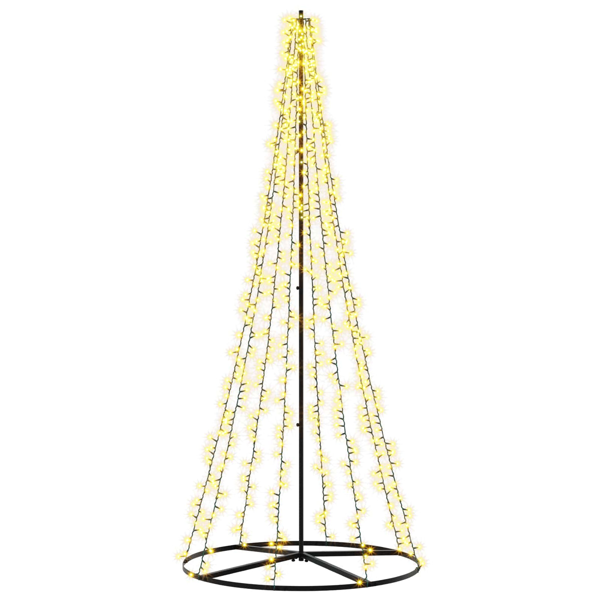 LED Christmas Tree 235 cm 1000 LEDs Warm White Steel Black