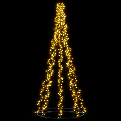 LED Christmas Tree 235 cm 1000 LEDs Warm White Steel Black
