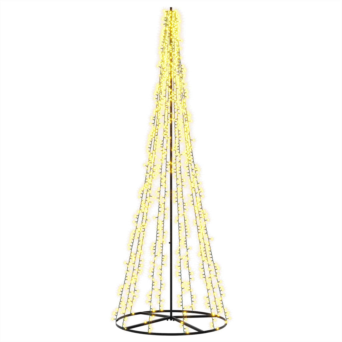 LED Christmas Tree 285 cm 1550 LEDs Warm White Steel Black