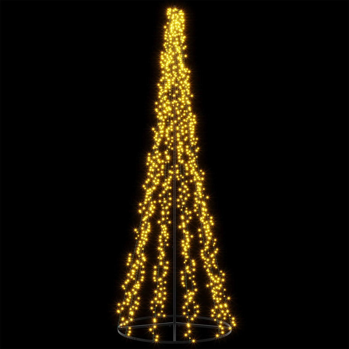 LED Christmas Tree 285 cm 1550 LEDs Warm White Steel Black