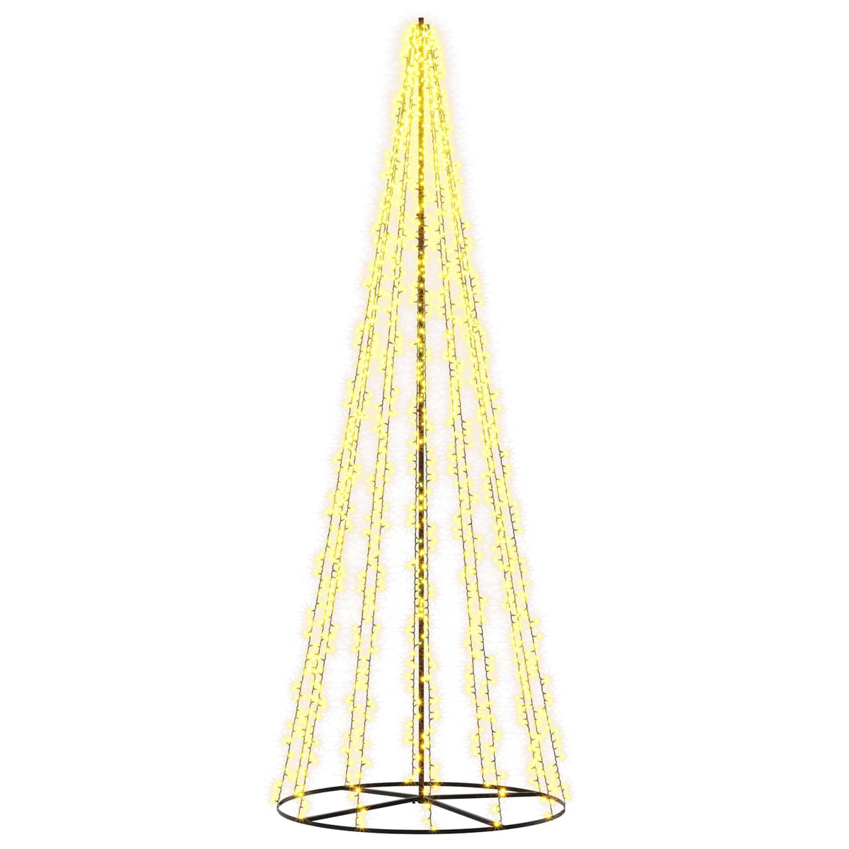 LED Christmas Tree 385 cm 2460 LEDs Warm White Steel Black