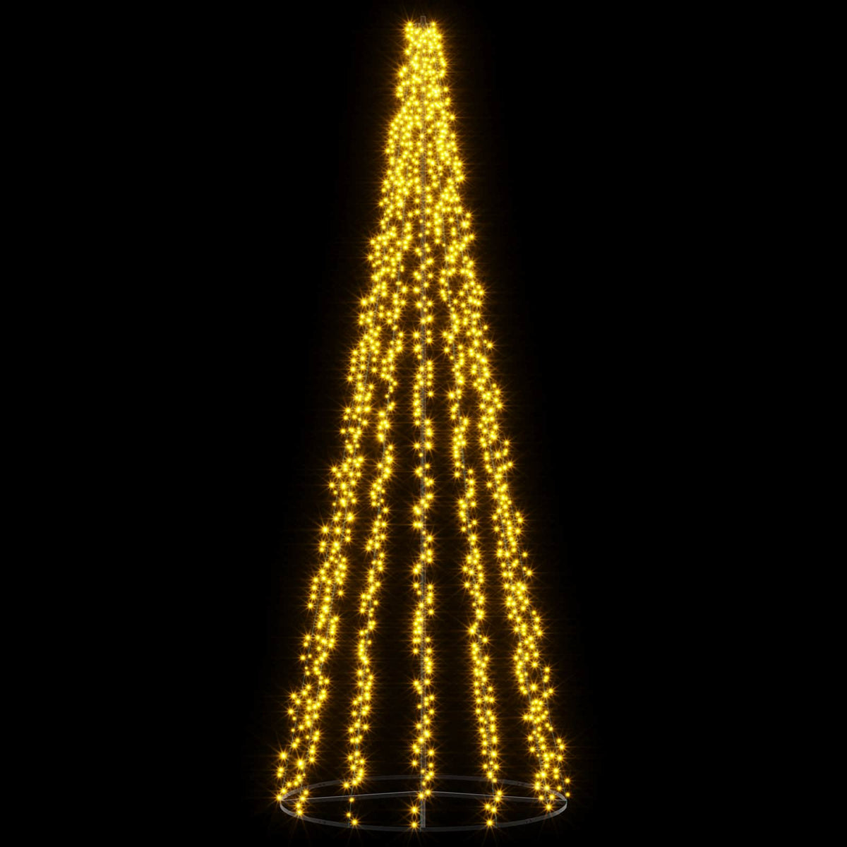 LED Christmas Tree 385 cm 2460 LEDs Warm White Steel Black