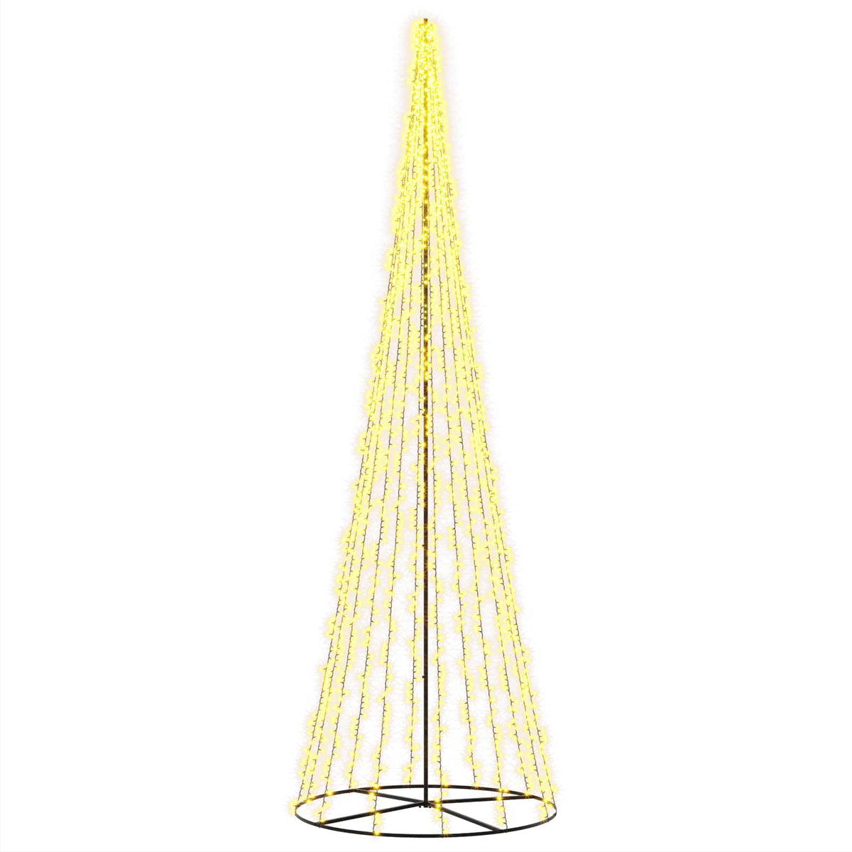 LED Christmas Tree 485 cm 3000 LEDs Warm White Steel Black