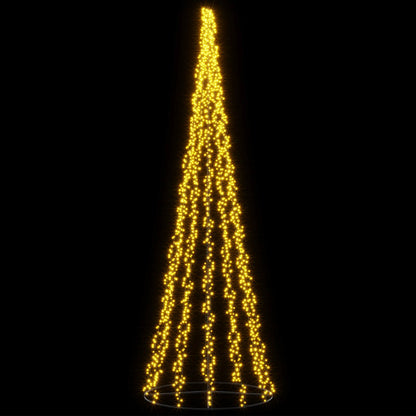 LED Christmas Tree 485 cm 3000 LEDs Warm White Steel Black