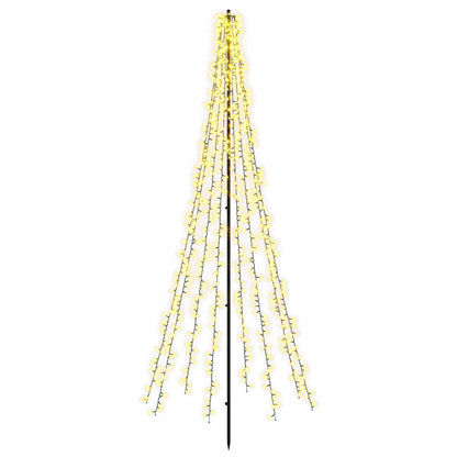 LED Christmas Tree 235 cm 1000 LEDs Warm White Steel Black