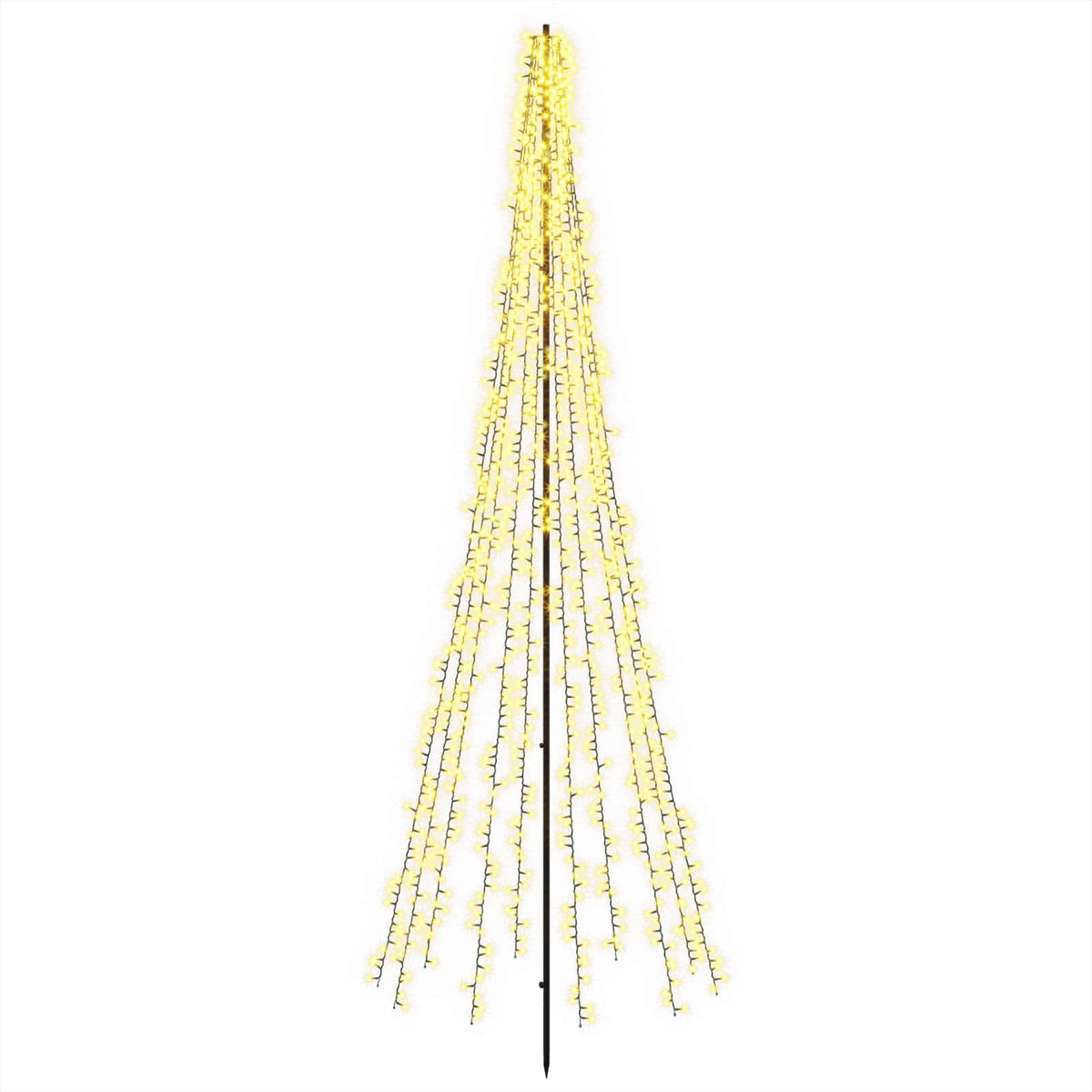 LED Christmas Tree 285 cm 1550 LEDs Warm White Steel Black