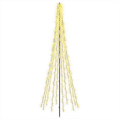 LED Christmas Tree 285 cm 1550 LEDs Warm White Steel Black