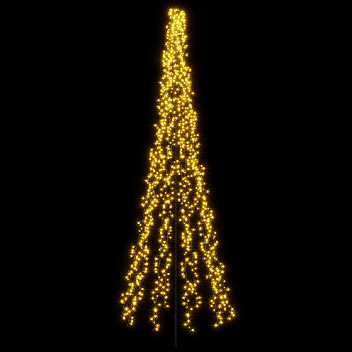 LED Christmas Tree 285 cm 1550 LEDs Warm White Steel Black