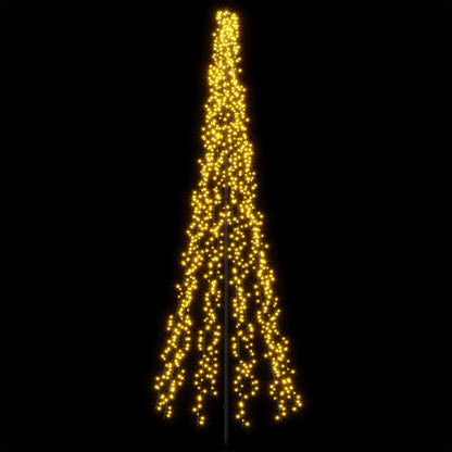 LED Christmas Tree 285 cm 1550 LEDs Warm White Steel Black