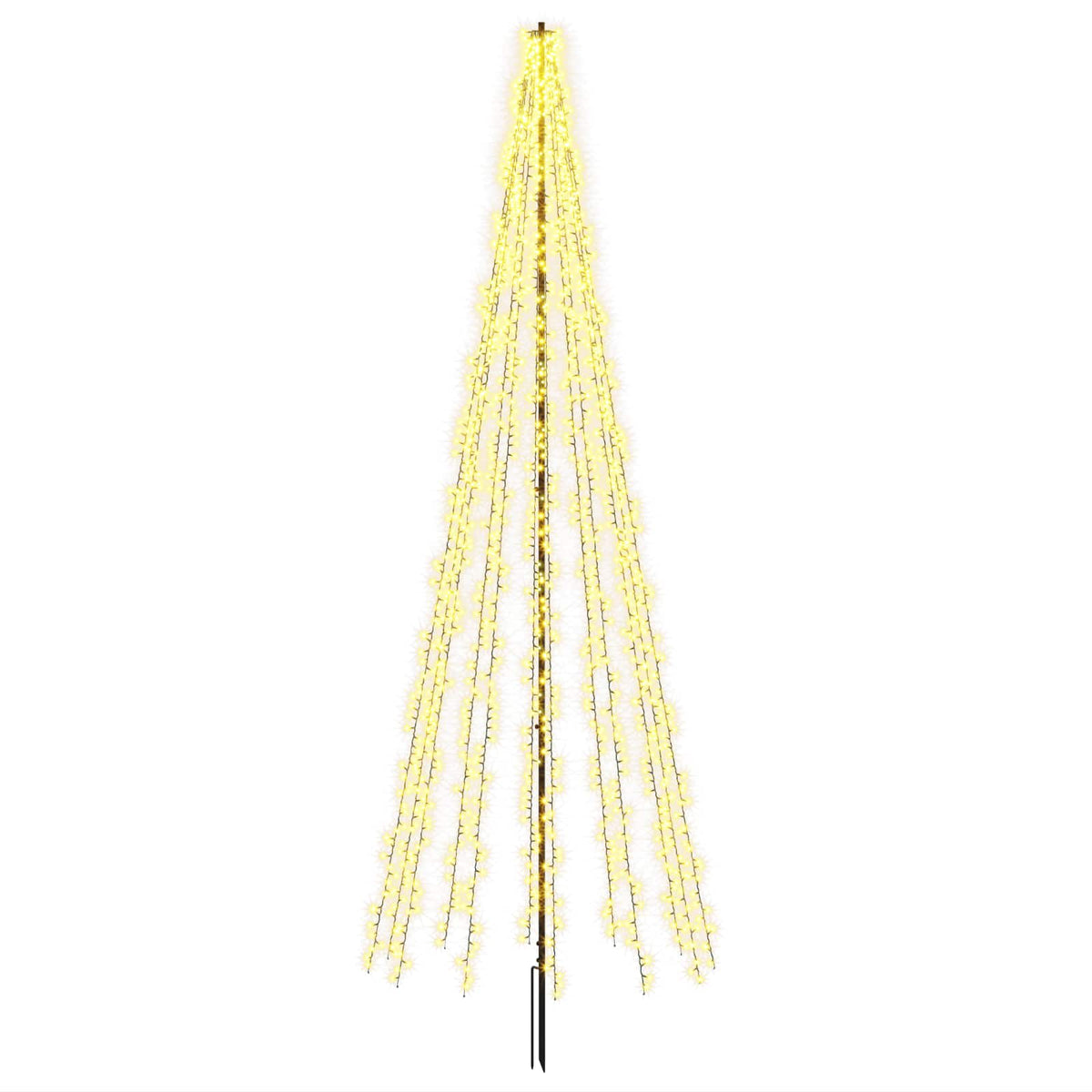 LED Christmas Tree 385 cm 2460 LEDs Warm White Steel Black