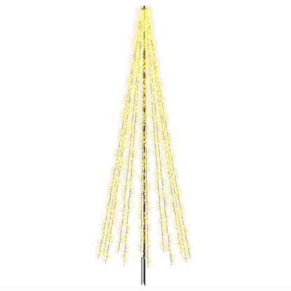 LED Christmas Tree 385 cm 2460 LEDs Warm White Steel Black
