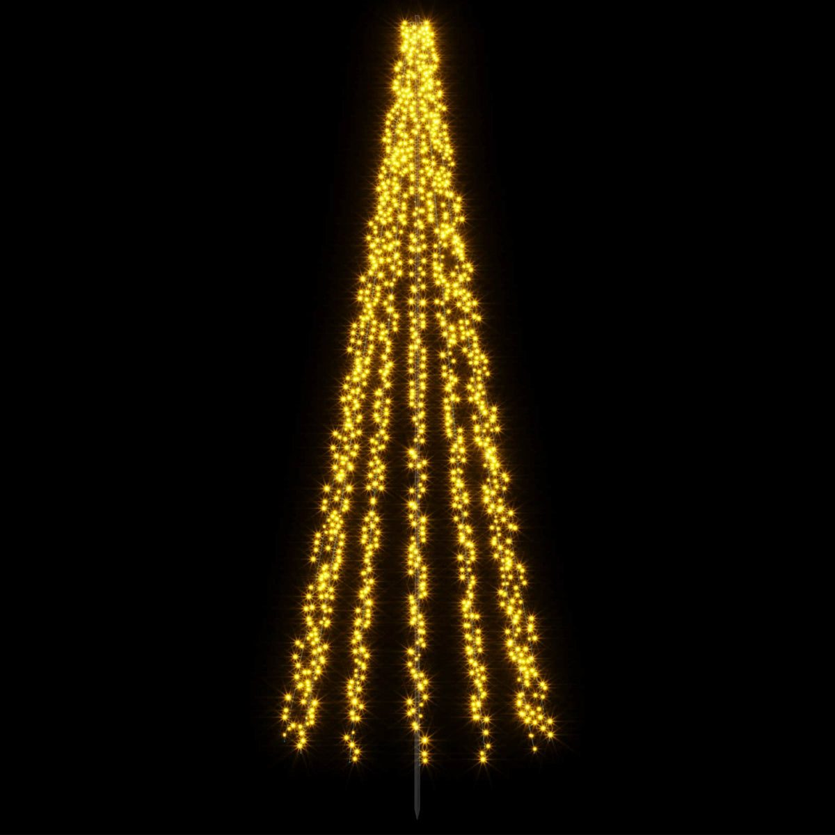 LED Christmas Tree 385 cm 2460 LEDs Warm White Steel Black